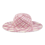 Wide brim hat - Rik - Pink/white