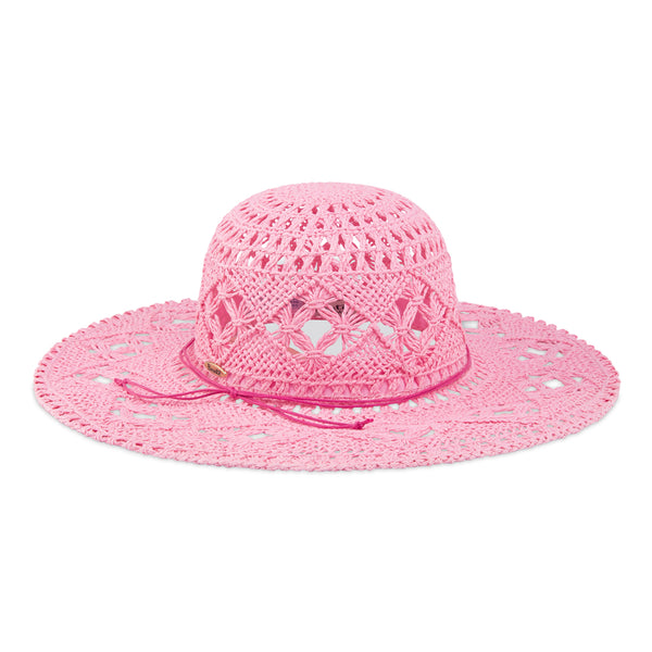 Wide brim hat - Riv - Pink