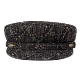 Cap - Shipper- Linton Tweed - black/beige/gold 