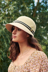 Bronte summer straw cap Linda in natural,OSFA,SPF50 protection