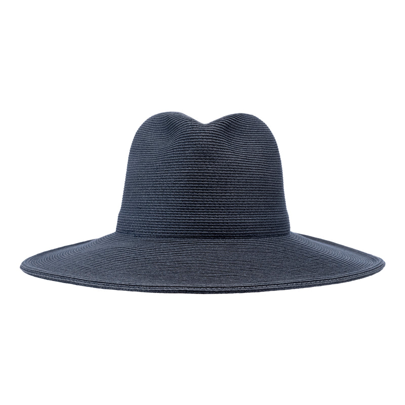 Veronique-stylish summer fedora straw hat navy – Bronteshop
