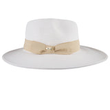 Bronté hats - Veronique - Wide brim fedora hat - Nude ribbon - UPF50