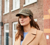 Bronte-Baseball cap for women, Bram, in camel cotton velvet, adjustable