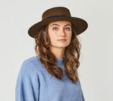 Bronte wool felt Boater hat - Ceylan -black