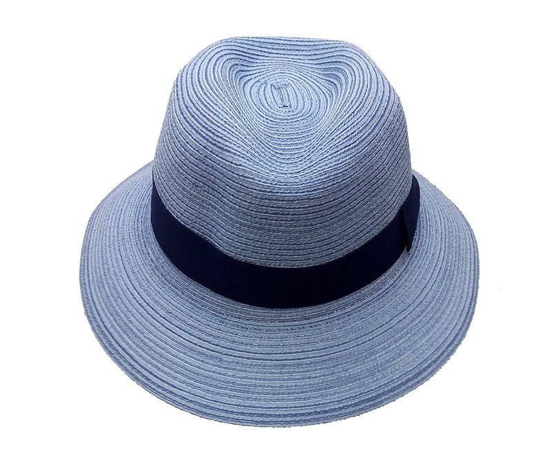 Fedora hat - Josephine - blue melange - travel hat