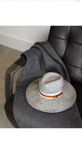 Fedora hat - Frederique -  light grey mix