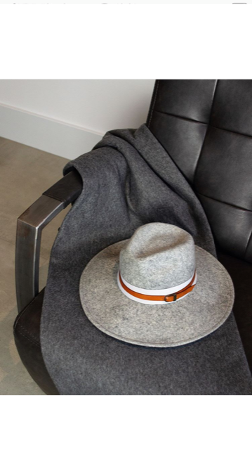 Fedora hat - Frederique -  light grey mix