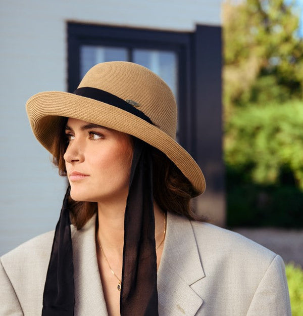Wide brim hat - Manly - camel - travel hat